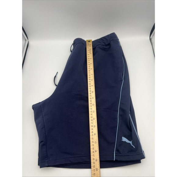 Puma Men's Navy‎ Blue Drawstring Athletic Mesh Panel Short, Blue, Size XL - Picture 5 of 9